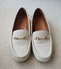 COACH ホワイト レザー ローファー