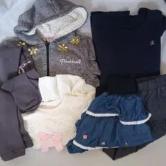 150 女の子 まとめ売り 服 パーカー スカート 6点 ワンピース