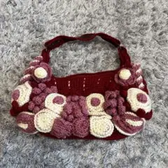 立体的な編み込みデザイン グラニーバッグ