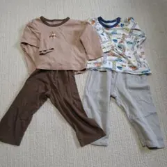 ベビーパジャマ 2点セット (車・恐竜柄)
