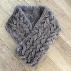 新品アフタヌーンティー WARDROBE 編み込みデザイン マフラー スヌード