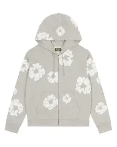 デニムティアズ　Cotton Wreath Zip Hoodie グレー　M