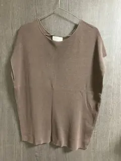 OPAQUE.CLIP ブラウン 半袖サマーニット Sサイズ