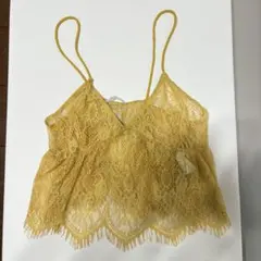 ZARA レースキャミソール イエロー Sサイズのサムネイル