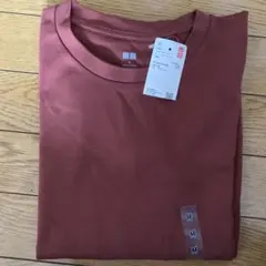 UNIQLO ダークオレンジ クルーネック 長袖Tシャツ　Mサイズ