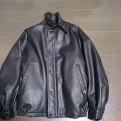 REAL SIMONS カニーノ仔牛革 コーチジャケット ブラック 美品良質
