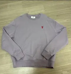 ★ご商談中★美品　AMI Parisアミパリ　ハートロゴ トレーナー 紫のサムネイル