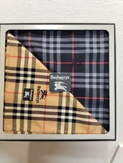 未使用品　Burberrys チェック柄ハンカチ　 2枚セット　バーバリー