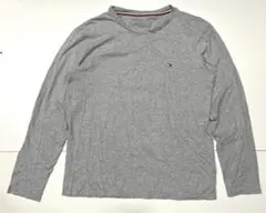 トミーヒルフィガー 長袖Tシャツ M グレー ワンポイント