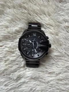 DIESEL THE BRAVE ブラック クロノグラフ腕時計