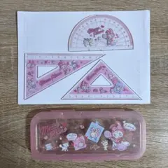 メゾピアノ mezzo piano三角定規と分度器セット　ケース入り