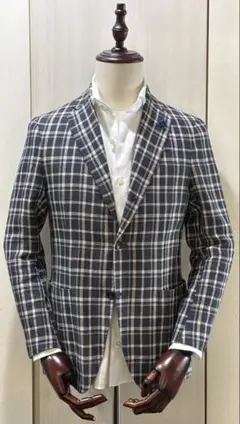 LARDINI ラルディーニ チェック テーラードジャケットのサムネイル