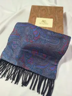 値下げ♪ETRO エトロ ペイズリー柄 マフラー ストール シルク カシミヤ