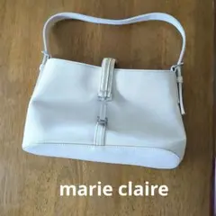marie claire アイボリーハンドバッグ