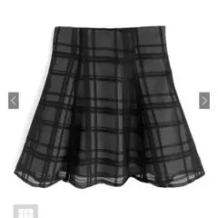GRL インパン裏地付きチェック柄フレアミニスカート[tu1028]