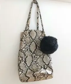 レディース ハンドバック パイソン柄 中古