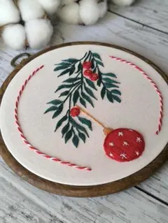 刺繍クリスマスオーナメント 手刺繍フレーム