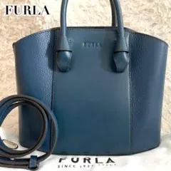 未使用級】フルラ♡アガタ ショルダーバッグ 2way ダークグリーン 入手 