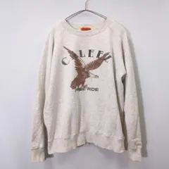 CALEE✨️キャリー 前面プリント トレーナー スウェット ライトグレー