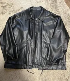 WYM FAUX LEATHER MILITARY BLOUSON Ｌサイズ