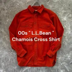 00s L.L.Beanエルエルビーン シャモアクロスシャツ L 古着オレンジ