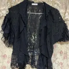 axes femme ブラック レースボレロ 半袖のサムネイル