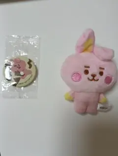 bt21 cooky ぬいぐるみキーホルダー＆缶バッチ
