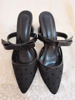 ヴィヴィアンコレクション♡ポインテッドトゥリボンストラップミュールパンプス