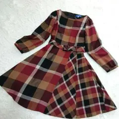 【BLUE LABEL CRESTBRIDGE】CBチェック　ベルト　ワンピース