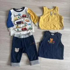 ベビー服セット 乗り物デザイン ミキハウス 80cm まとめ売り