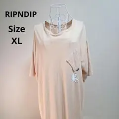 【かわいい☆RIPNDIP】ベージュ　ネコ　Tシャツ　サイズXLのサムネイル