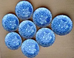 花柄模様中皿 8枚セット