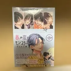 春の嵐とモンスター ハート型キャラバッジ