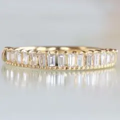 K18 ベルシオラ ダイヤモンド 0.30ct リング バゲットカット 750