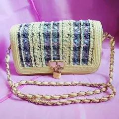 yサマンサベガ　Samantha Vega　ツイードショルダーバッグ　イエロー