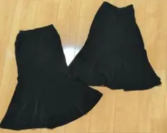 キッズ　ロングフレアスカート　マーメイドスカートセット　姉妹　グローバルワーク