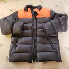 Nike ダウンコート ダークグレー/オレンジ　キッズ Lサイズ