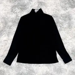 ヌーヴィス 38 タートルネック 無地 ブラック 通勤 通学 手洗い可 ウール