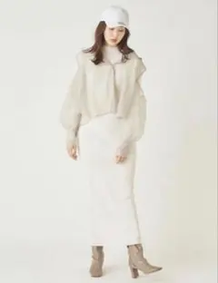 美品＊スナイデル　シアートップスレイヤードニットワンピース