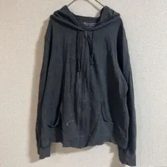 【XLサイズ】チャンピオン ジップパーカー 杢チャコールグレー 綿混 5785