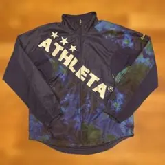 中古左腕ネーム入り。ATHLETA アスレタ ピステ ネイビー タイダイ柄