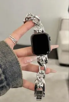 Apple Watch用 シルバーチェーンバンド