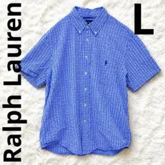Ralph Lauren ラルフローレン シアサッカー半袖シャツ　ポニー刺繍のサムネイル