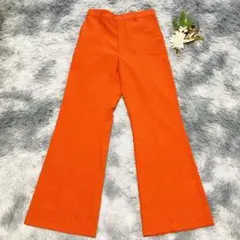 しまむら ローズファーム (L) オレンジ フレアパンツ カジュアル 重ね着