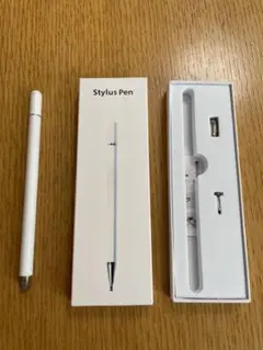 スタイラスペン　タッチペン　ホワイト