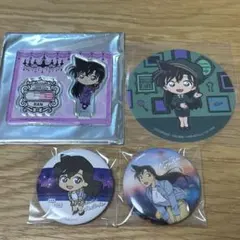 毛利蘭 セガラッキーくじ 缶バッジ コナンカフェ アクリルスタンド コースター