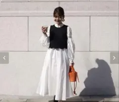 gypsohila ジフソフィア Scallop Vest スカラップベスト