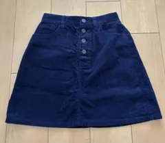 ネイビー コーデュロイ ミニスカート　ブラウニースタンダード