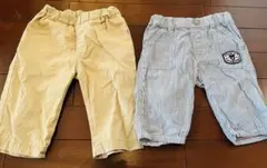 ミキハウスDOUBLE.B ハーフパンツ 90cm 2枚セット