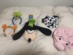 ディズニーキャラクター カチューシャ・被り物 5点セット